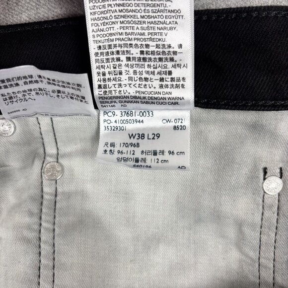 Levis Mens Black Western Fit Jeans W38 L29 Stretch Black  Denim - Picture 15 of 15